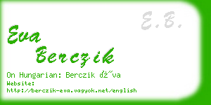 eva berczik business card